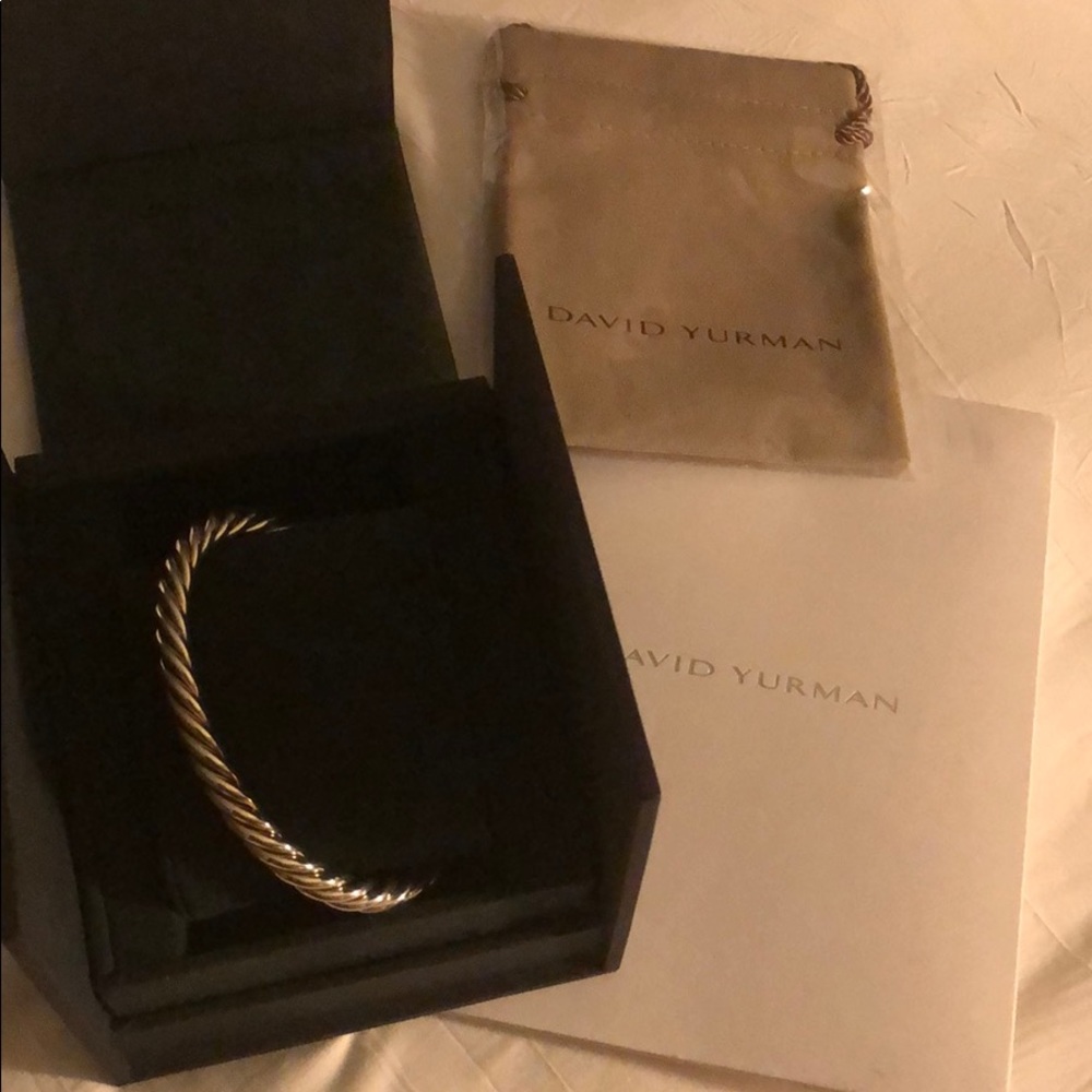 CABLE CLASSIC CUFF BRACELET WITH 18K GOLD